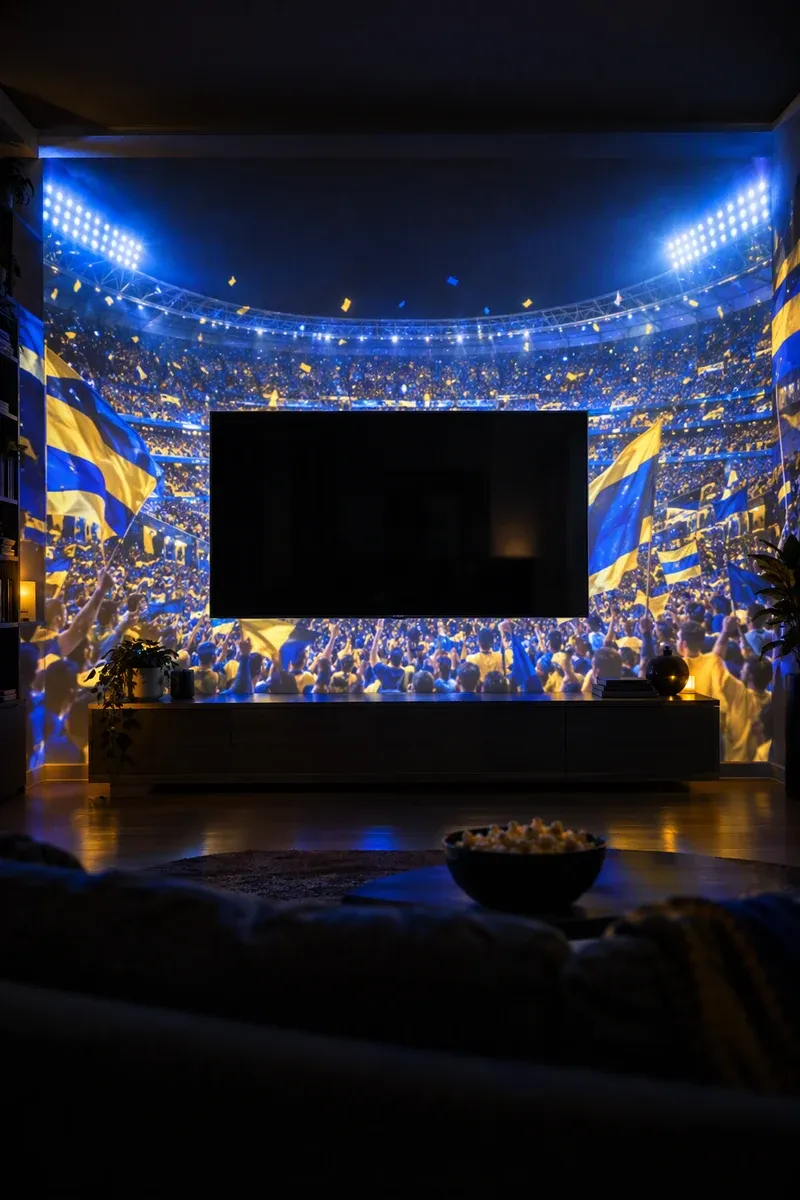 Movie & match night: Make the TV the centre of a stadium